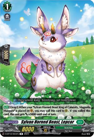 Sylvan Horned Beast, Lepcor - D-BT12/054EN - Rare available at 401 Games Canada