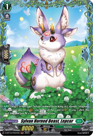 Sylvan Horned Beast, Lepcor - D-BT12/FR37EN - Frame Rare available at 401 Games Canada