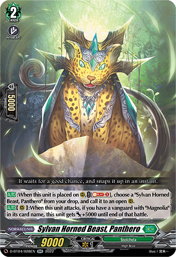 Sylvan Horned Beast, Panthero - D-BT04/028 - Double Rare available at 401 Games Canada