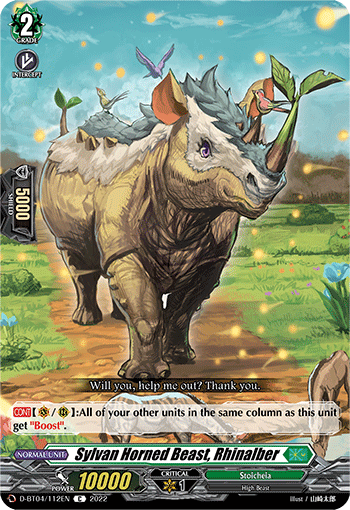 Sylvan Horned Beast, Rhinalber - D-BT04/112 - Common available at 401 Games Canada