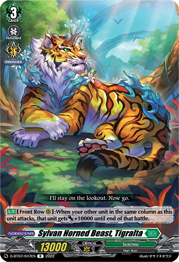 Sylvan Horned Beast, Tigralta - D-BT07/047 - Rare available at 401 Games Canada