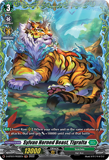 Sylvan Horned Beast, Tigralta - D-BT07/FR32 - Frame Rare available at 401 Games Canada