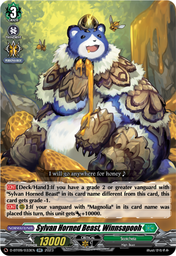 Sylvan Horned Beast, Winnsapooh - D-BT09/033 - Double Rare available at 401 Games Canada