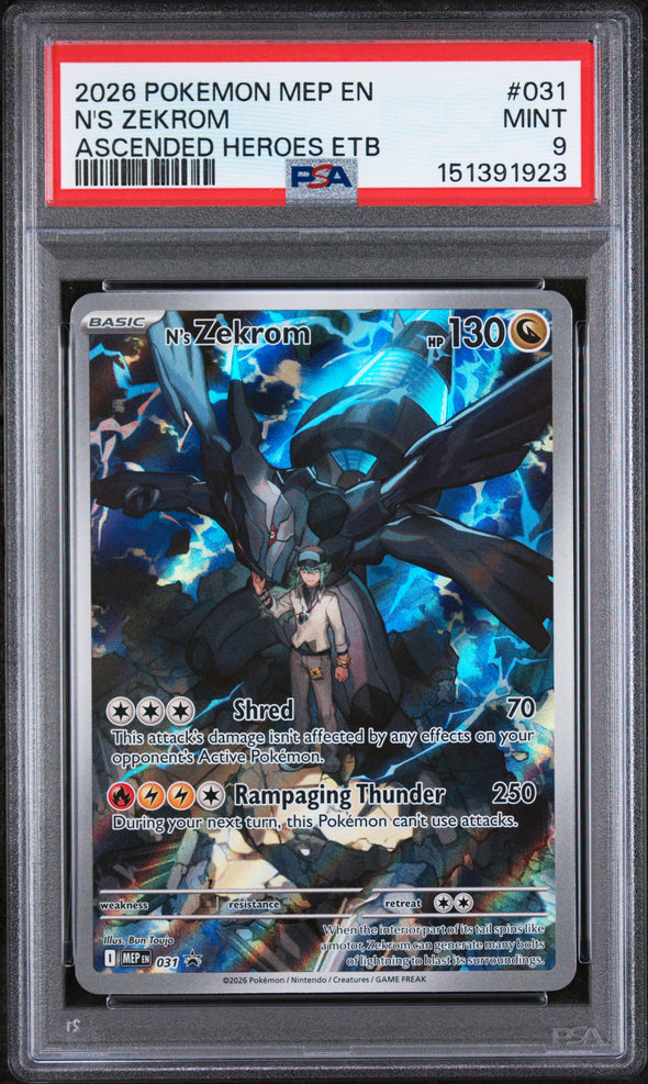 N'S ZEKROM (031) - POKEMON MEP EN-ME BLACK STAR PROMO - ASCENDED HEROES ETB - MINT 9