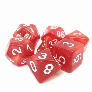 TMG - 7 Piece Dargon's Dice - Berserker's Rage (Red Pearl Opaque) available at 401 Games Canada