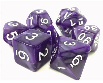 TMG - 7 Piece Dargon's Dice - Nightstalker (Purple Pearl Opaque) available at 401 Games Canada