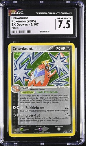 Crawdaunt - EX Deoxys - Holo - CGC Near Mint- 7.5