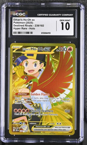 Ethan's Ho-Oh ex - Destined Rivals - Hyper Rare - Gem Mint 10