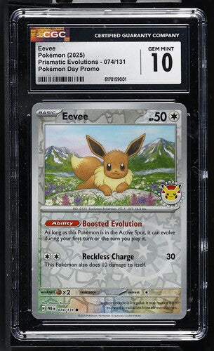 Eevee - 074/131 - Pokemon Day Promo 2025 - CGC GEM MINT 10