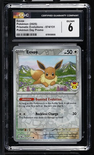 Eevee - 074/131 - Pokemon Day Promo 2025 - CGC EX-NM 6