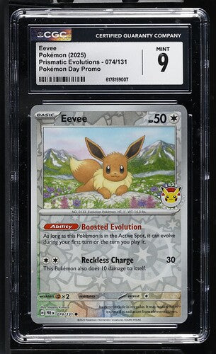 Eevee - 074/131 - Pokemon Day Promo 2025 - CGC MINT 9