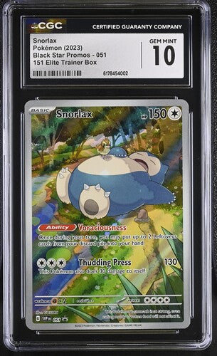Snorlax - SVP051 - Illustration Rare Promo - CGC GEM MINT 10