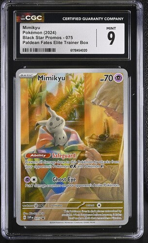 MIMIKYU (075) - POKEMON SVP EN-ME BLACK STAR PROMO - PALDEAN FATES ETB - CGC MINT 9