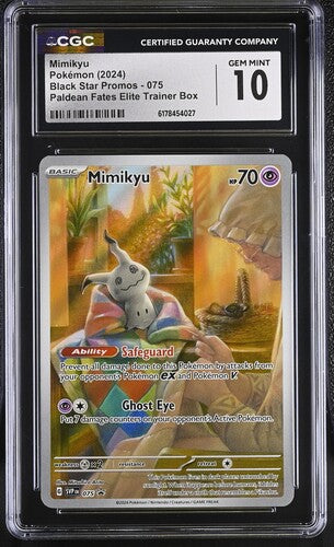 MIMIKYU (075) - POKEMON SVP EN-ME BLACK STAR PROMO - PALDEAN FATES ETB - CGC GEM MINT 10