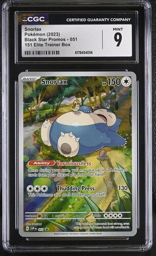 Snorlax - SVP051 - Illustration Rare Promo - CGC MINT 9