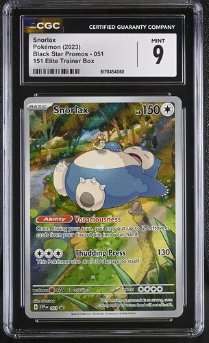 Snorlax - SVP051 - Illustration Rare Promo - CGC MINT 9