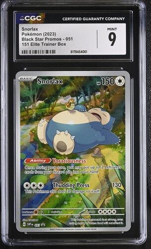 Snorlax - SVP051 - Illustration Rare Promo - CGC MINT 9