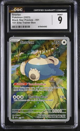 Snorlax - SVP051 - Illustration Rare Promo - CGC MINT 9