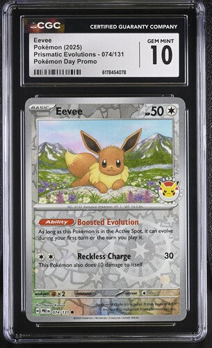 Eevee - 074/131 - Pokemon Day Promo 2025 - CGC GEM MINT 10