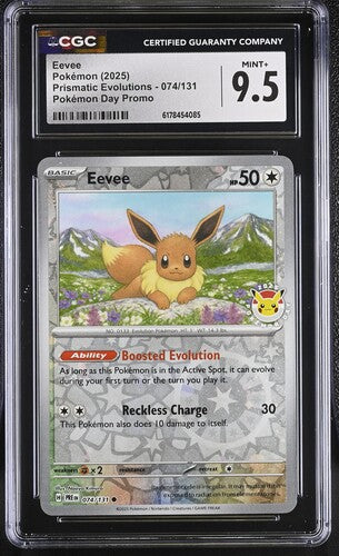 Eevee - 074/131 - Pokemon Day Promo 2025 - CGC MINT+ 9.5