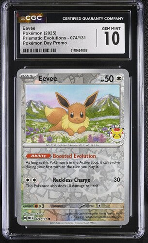 Eevee - 074/131 - Pokemon Day Promo 2025 - CGC GEM MINT 10