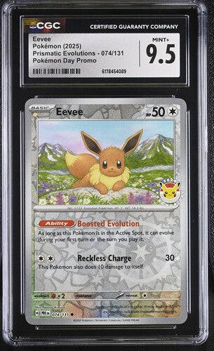 Eevee - 074/131 - Pokemon Day Promo 2025 - CGC MINT+ 9.5