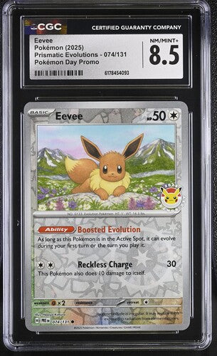 Eevee - 074/131 - Pokemon Day Promo 2025 - CGC NM-MT+ 8.5