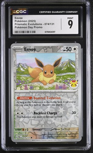 Eevee - 074/131 - Pokemon Day Promo 2025 - CGC MINT 9