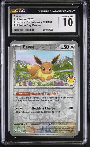 Eevee - 074/131 - Pokemon Day Promo 2025 - CGC GEM MINT 10