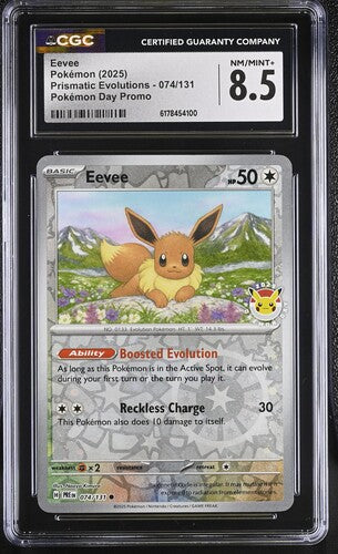 Eevee - 074/131 - Pokemon Day Promo 2025 - CGC NM-MT+ 8.5
