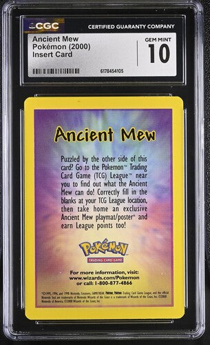 Ancient Mew - Pokemon Movie 2000 - Insert Card - CGC GEM MINT 10