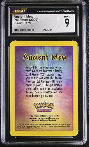 Ancient Mew - Pokemon Movie 2000 - Insert Card - CGC MINT 9