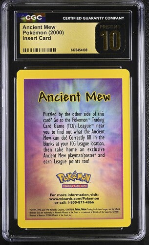 Ancient Mew - Pokemon Movie 2000 - Insert Card - CGC Pristine 10