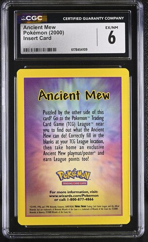 Ancient Mew - Pokemon Movie 2000 - Insert Card - CGC EX-NM 6