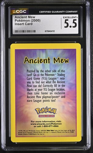 Ancient Mew - Pokemon Movie 2000 - Insert Card - CGC EX+ 5.5