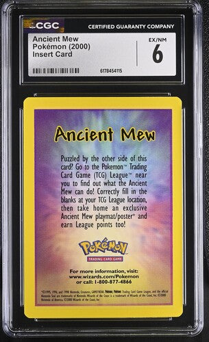 Ancient Mew - Pokemon Movie 2000 - Insert Card - CGC EX-NM 6