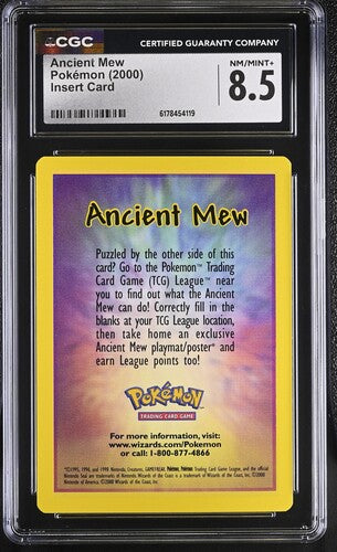 Ancient Mew - Pokemon Movie 2000 - Insert Card - CGC NM-MT+ 8.5