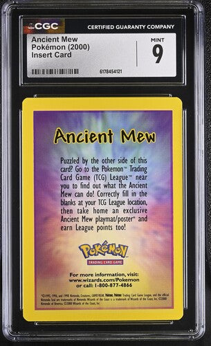 Ancient Mew - Pokemon Movie 2000 - Insert Card - CGC MINT 9