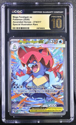 Mega Feraligatr ex - 274/217 - Ascended Heroes - CGC Pristine 10