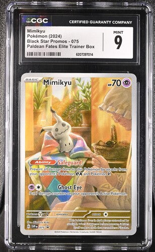 MIMIKYU (075) - POKEMON SVP EN-ME BLACK STAR PROMO - PALDEAN FATES ETB - CGC MINT 9