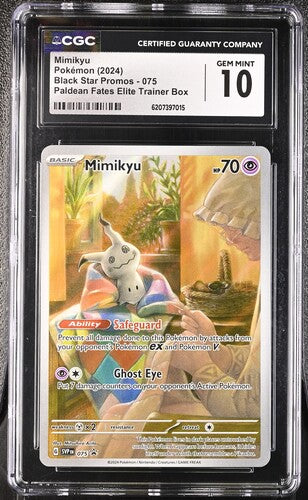 MIMIKYU (075) - POKEMON SVP EN-ME BLACK STAR PROMO - PALDEAN FATES ETB - CGC GEM MINT 10