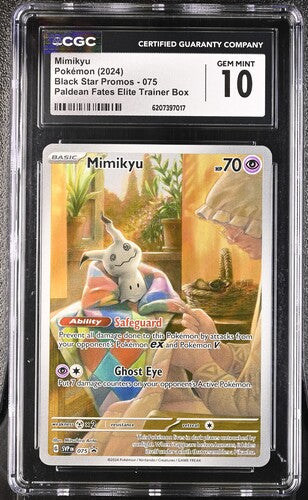 MIMIKYU (075) - POKEMON SVP EN-ME BLACK STAR PROMO - PALDEAN FATES ETB - CGC GEM MINT 10