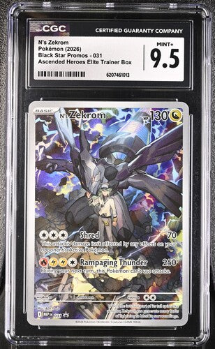 N'S ZEKROM (031) - POKEMON MEP EN-ME BLACK STAR PROMO - ASCENDED HEROES ETB - CGC MINT+ 9.5