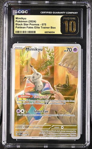 MIMIKYU (075) - POKEMON SVP EN-ME BLACK STAR PROMO - PALDEAN FATES ETB - CGC PRISTINE 10