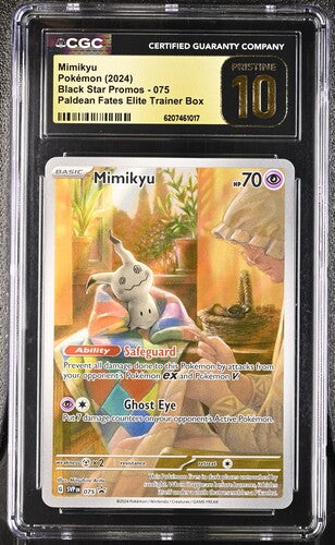 MIMIKYU (075) - POKEMON SVP EN-ME BLACK STAR PROMO - PALDEAN FATES ETB - CGC PRISTINE 10