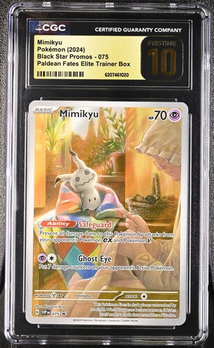MIMIKYU (075) - POKEMON SVP EN-ME BLACK STAR PROMO - PALDEAN FATES ETB - CGC PRISTINE 10