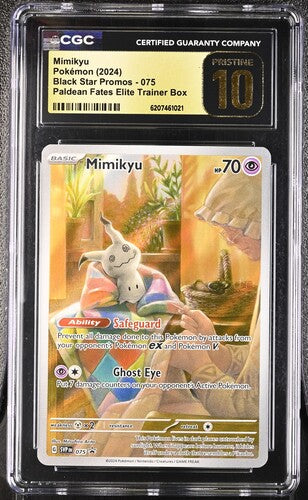 MIMIKYU (075) - POKEMON SVP EN-ME BLACK STAR PROMO - PALDEAN FATES ETB - CGC PRISTINE 10