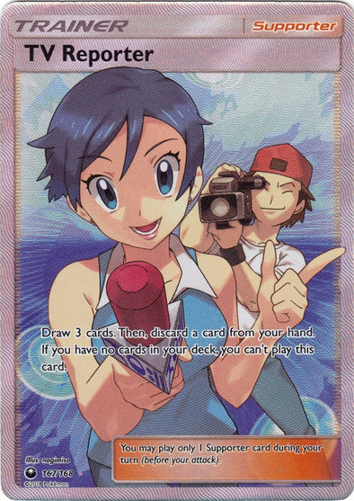 TV Reporter - 167/168 - Full Art Ultra Rare available at 401 Games Canada