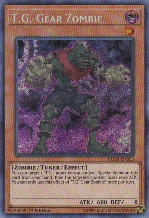 T.G. Gear Zombie - BLHR-EN023 - Secret Rare - 1st Edition available at 401 Games Canada