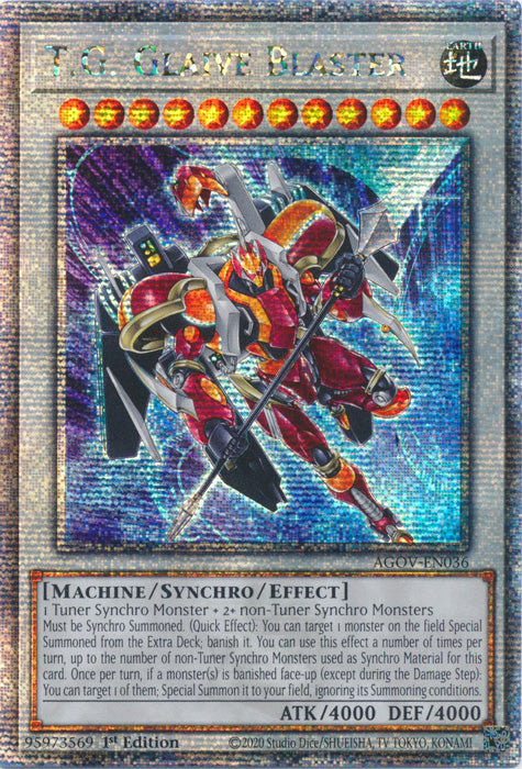 T.G. Glaive Blaster - AGOV-EN036 - Quarter Century Secret Rare - 1st Edition available at 401 Games Canada